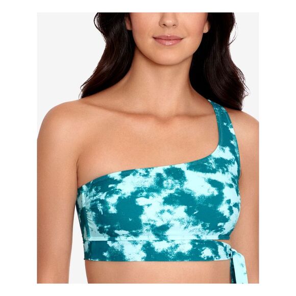 SALT + COVE Other - SALT + COVE Women's Aqua Side Tie Sea Foam One Shoulder Swimsuit Top XS